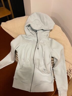 lululemon athletica Light Blue Zip-Up Hooded Sweatshirt